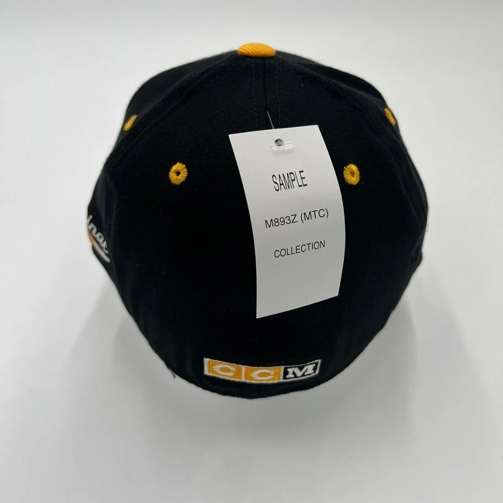 CCM Adidas Boston Bruins Original‎ Six Fitted Hat Black Yellow SM New